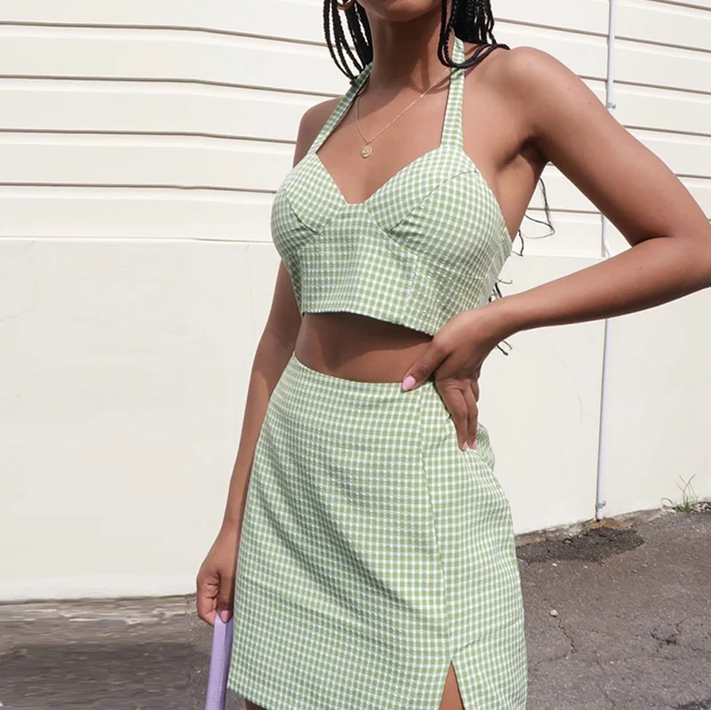 Beccah Plaid Mini Skirt Set - Image 5