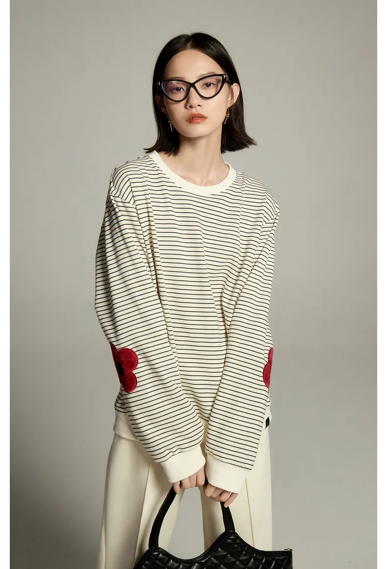 Blossom Trail Stripes Sweatshirt - Image 3
