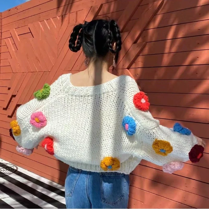 Iris Floral Knitted Cardigan - Image 3