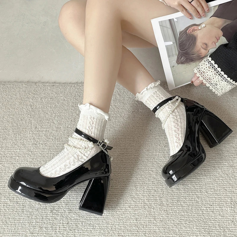 Kendra Pearl Ankle Straps Pumps - Image 3
