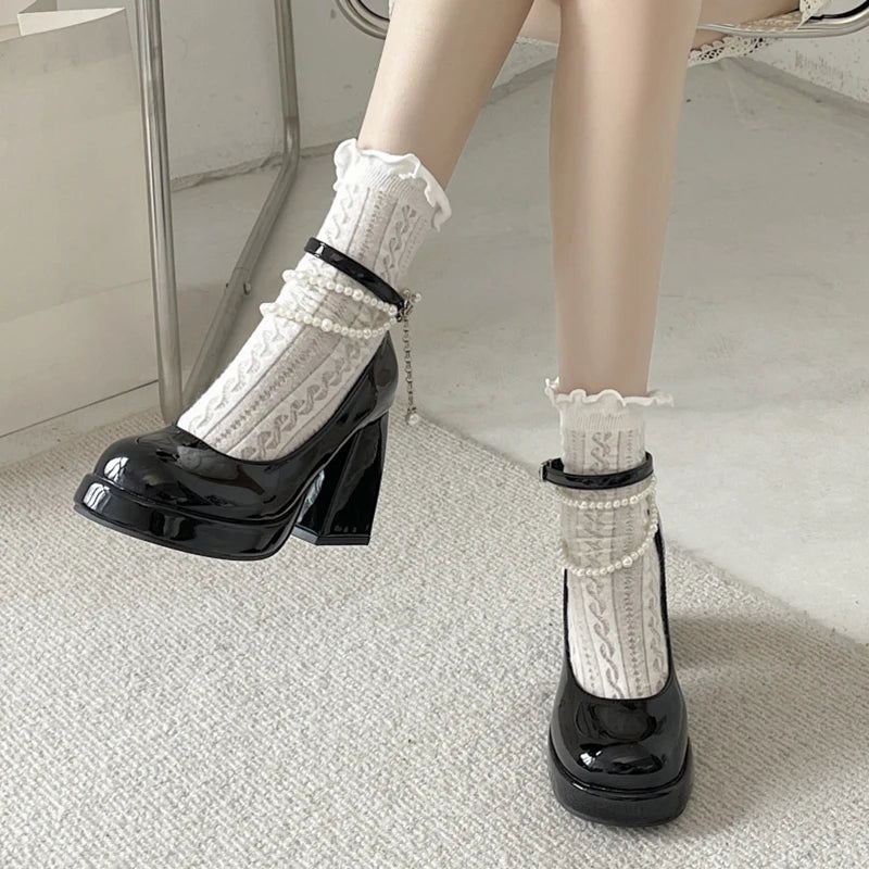 Kendra Pearl Ankle Straps Pumps - Image 7