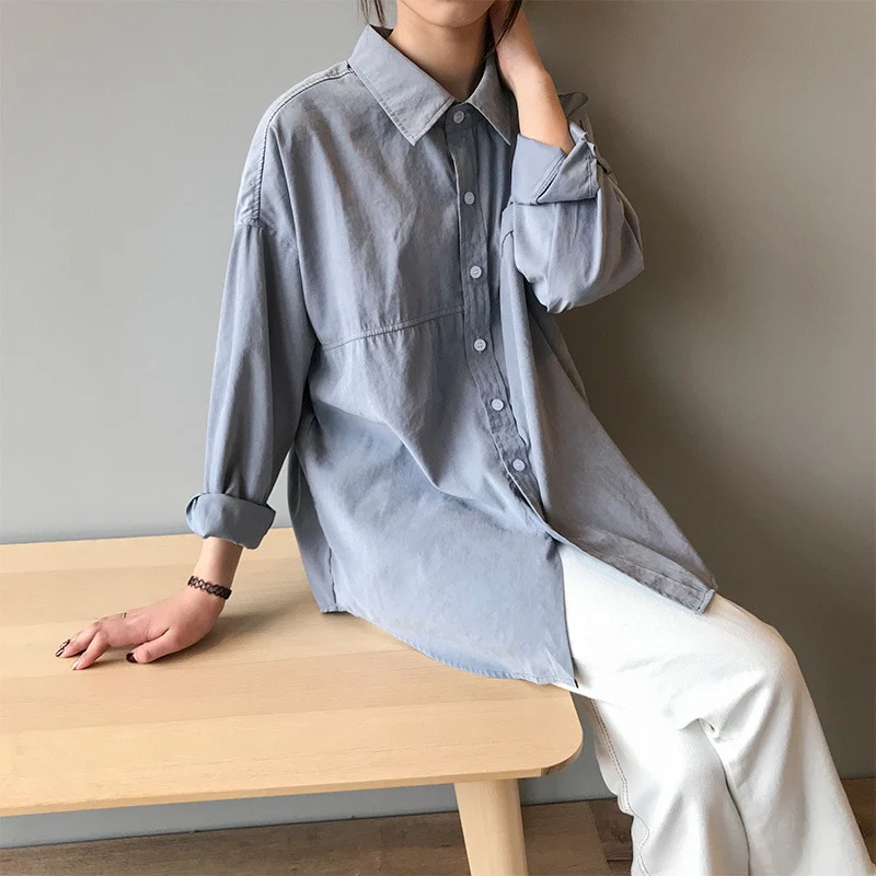 Minimal Chic Drape Shirt - Image 12