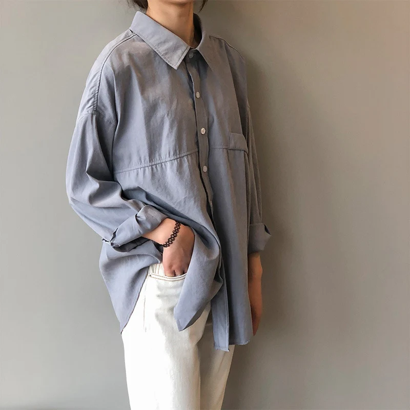 Minimal Chic Drape Shirt - Image 14