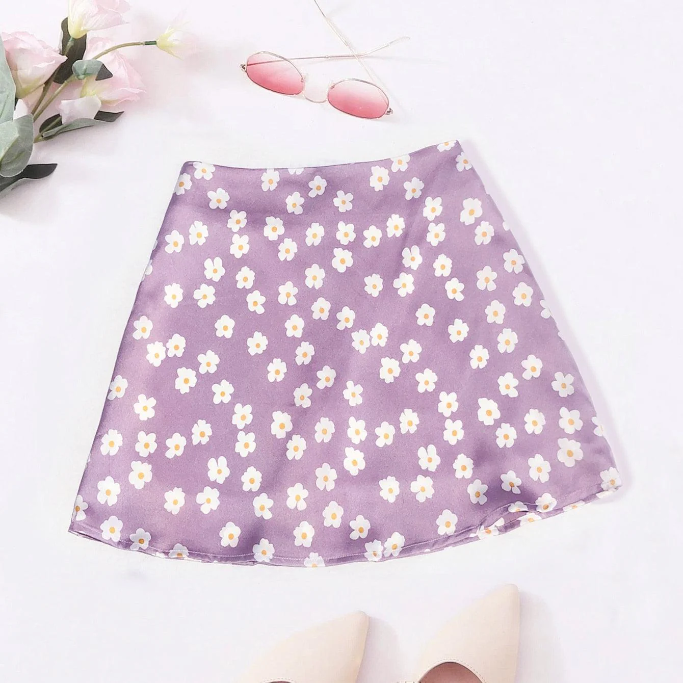 Ricky Satin Mini Skirt - Image 10