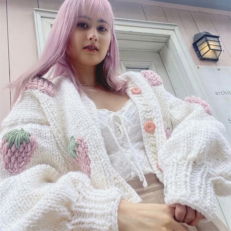 Strawberry Knitted Cardigan - Image 16