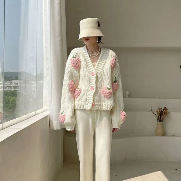 Strawberry Knitted Cardigan - Image 24