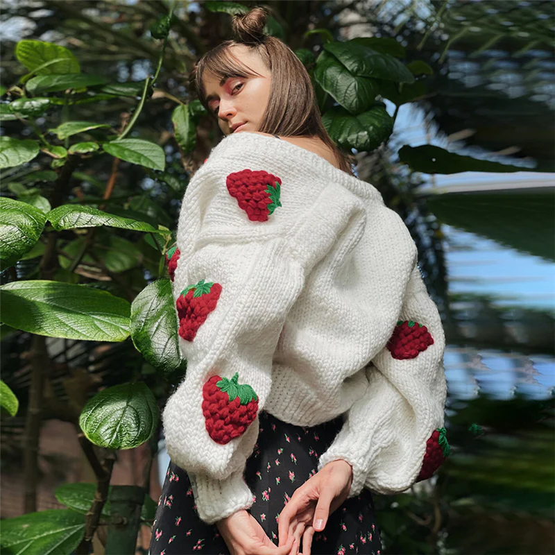 Strawberry Knitted Cardigan - Image 9