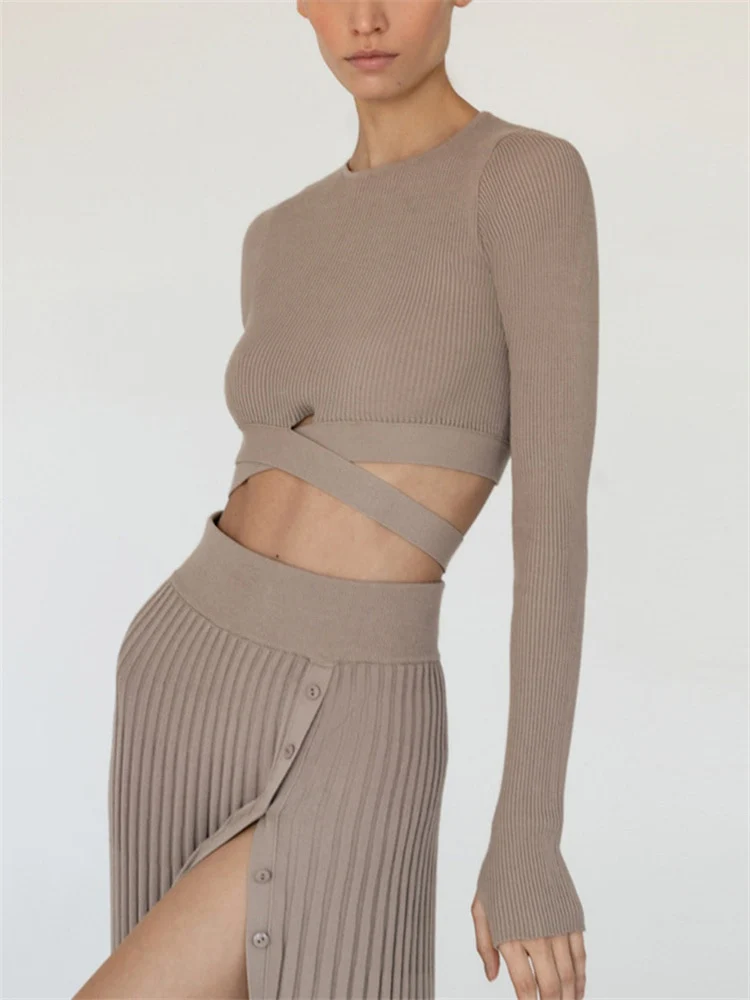 Verandah Pleated Long Skirt Set - Image 10