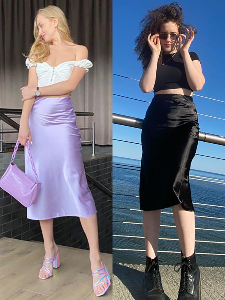 Vivian Silk High Waist Skirt - Image 5