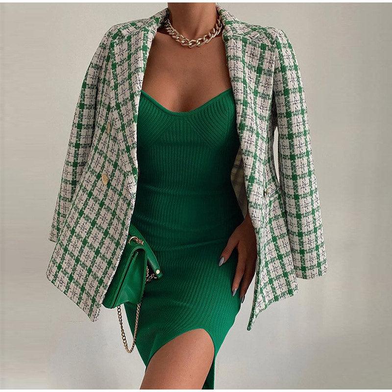 Wincia Knitted Slit Bodycon Dress - Image 3